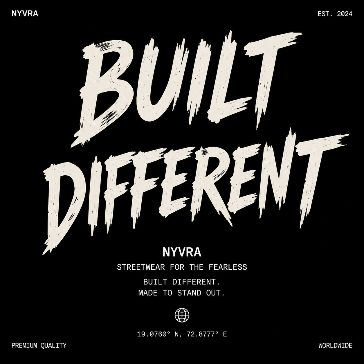 Built Different Oversized Tee – Black