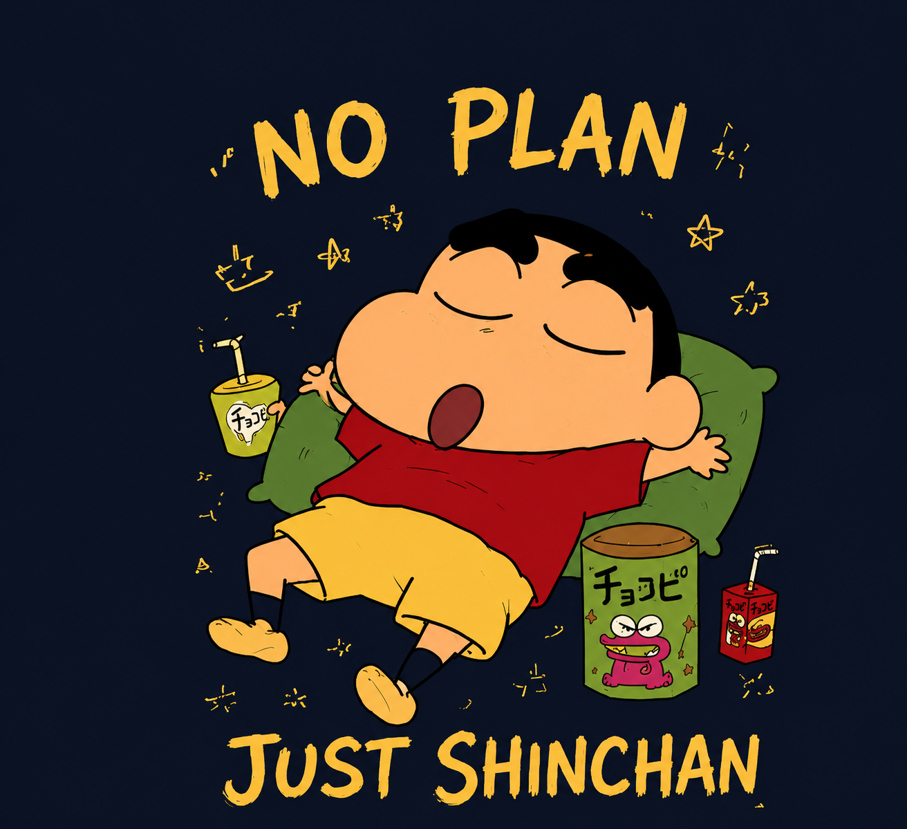 NYVRA Shinchan Oversized T-Shirt – No Plan Just Shinchan Edition