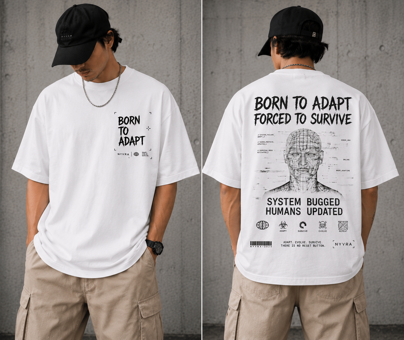 Born To Adapt Tee — White