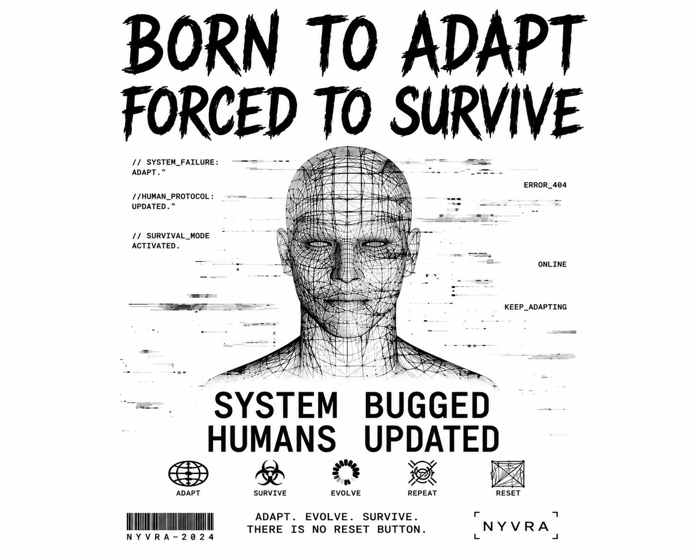 Born To Adapt Tee — White