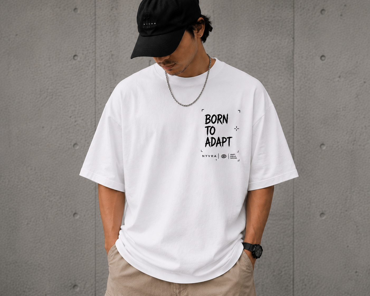 Born To Adapt Tee — White