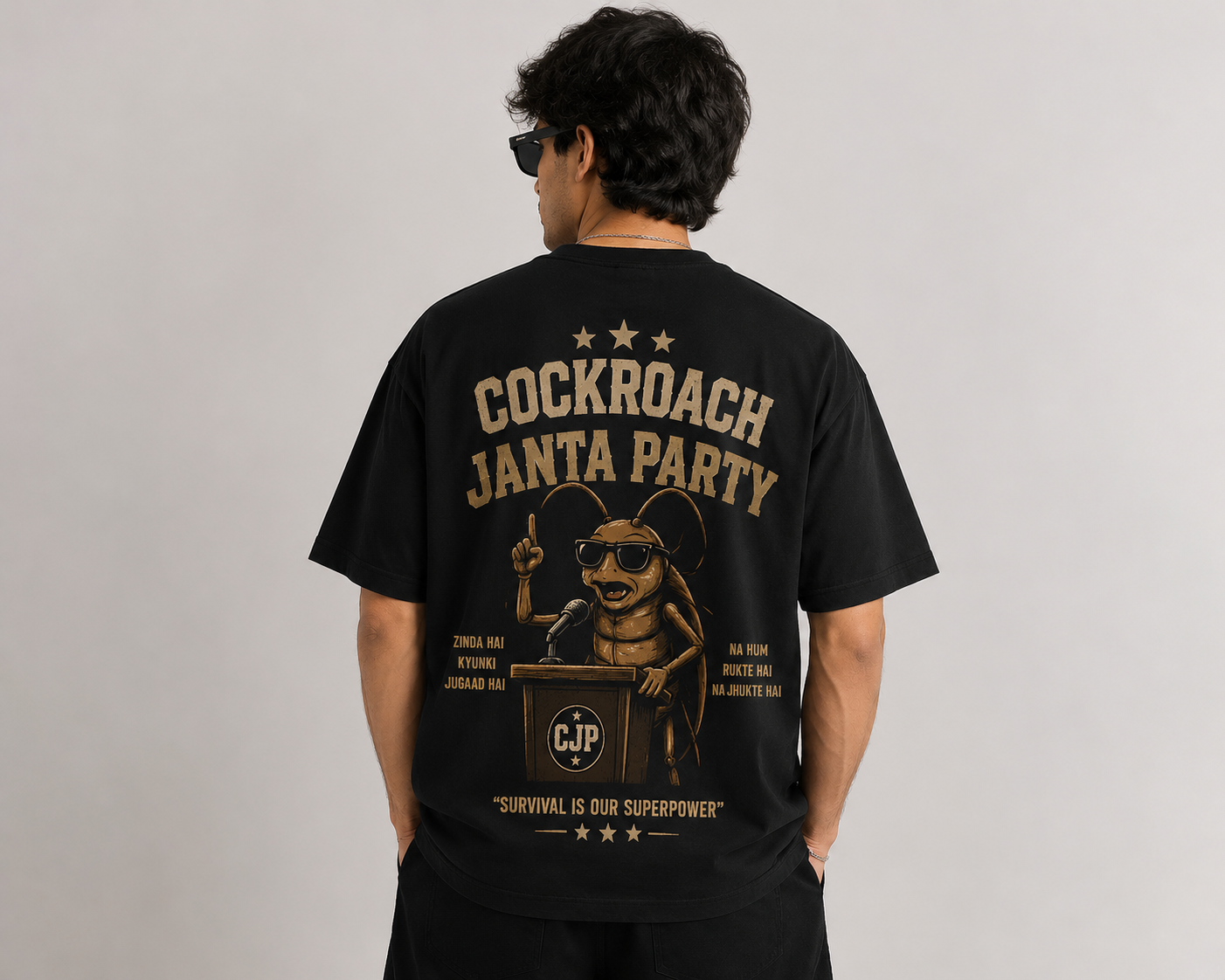 Cockroach Janta Party Classic Tee — Black