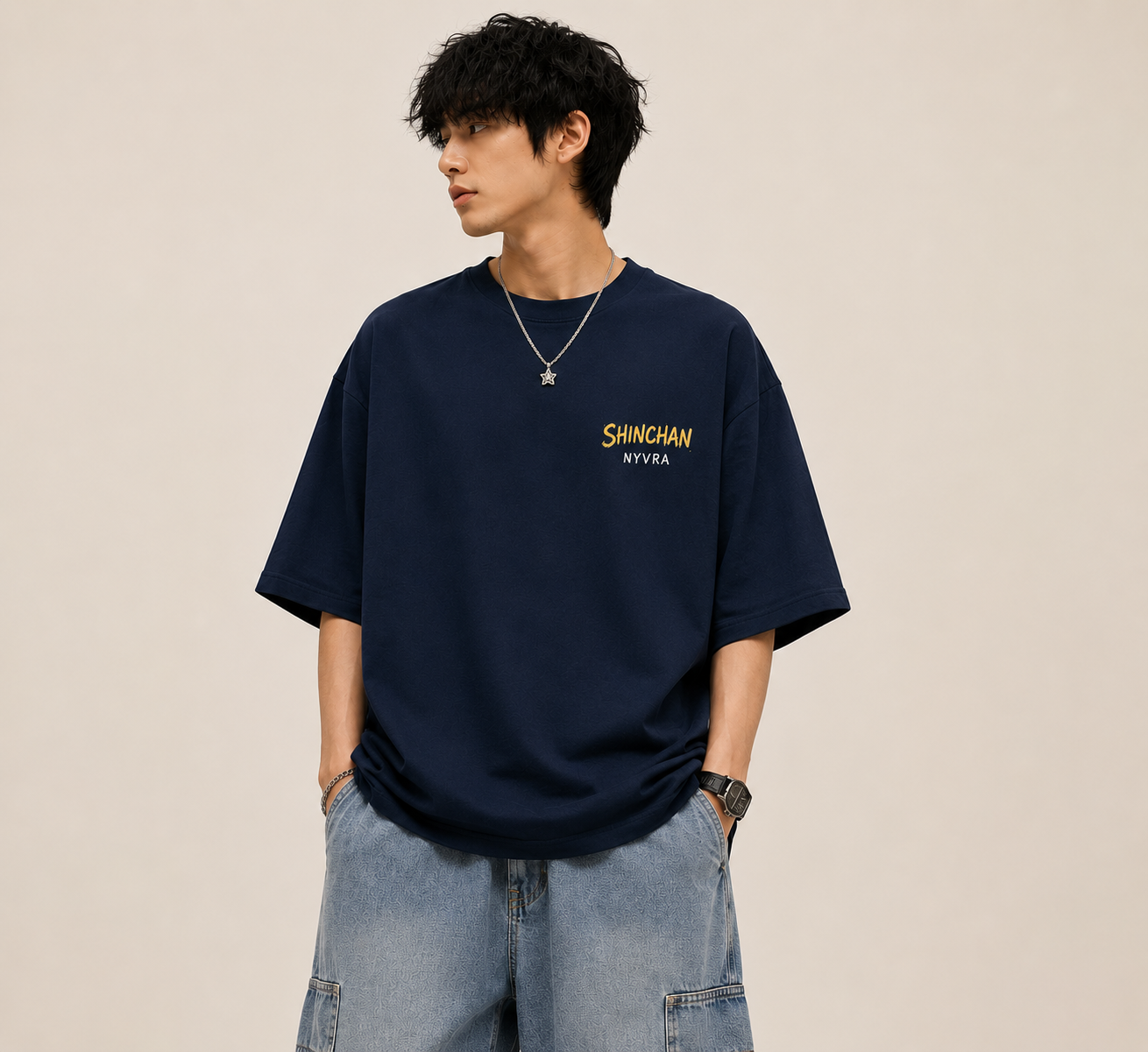 NYVRA Shinchan Oversized T-Shirt – No Plan Just Shinchan Edition