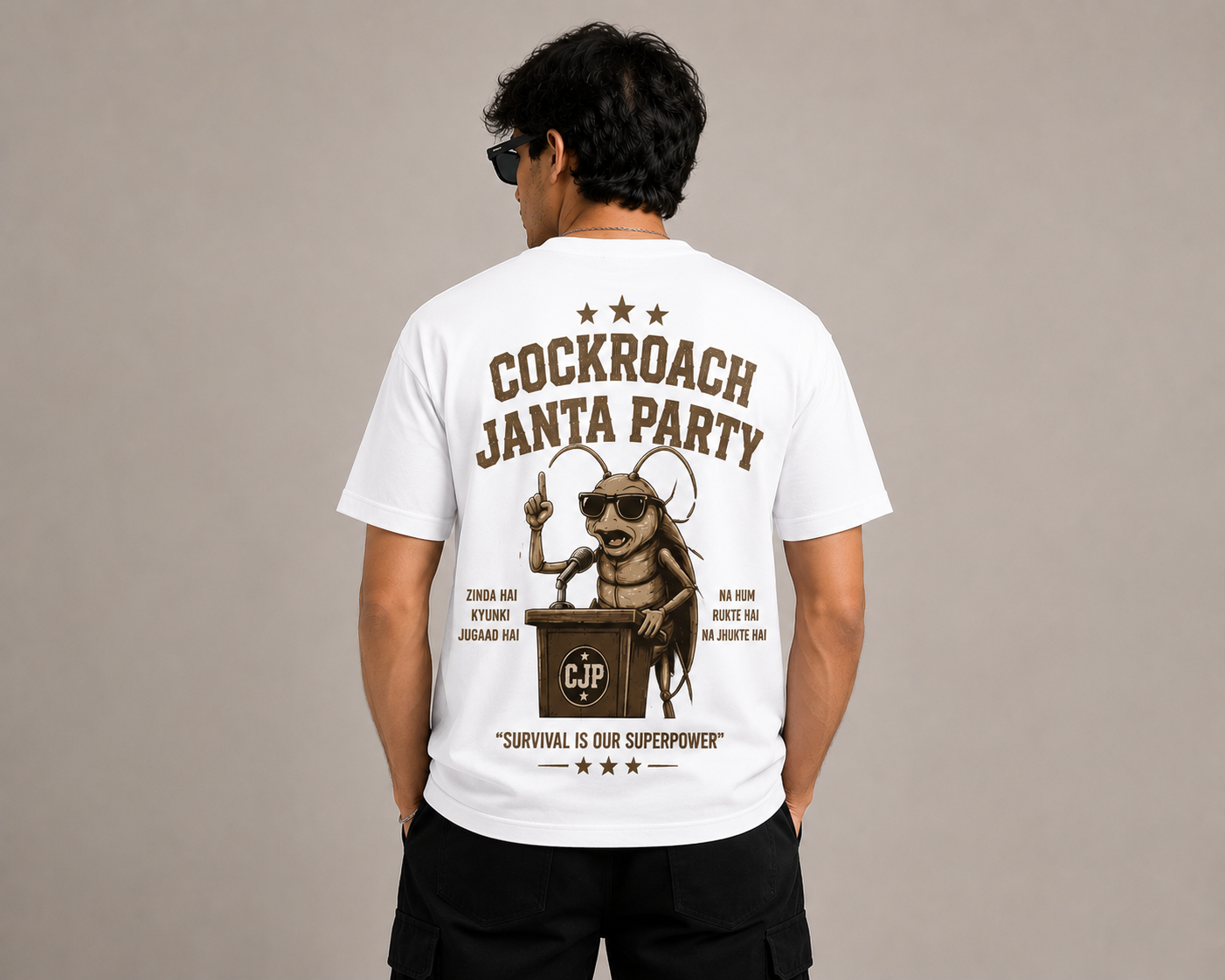 Cockroach Janta Party Classic Tee — White
