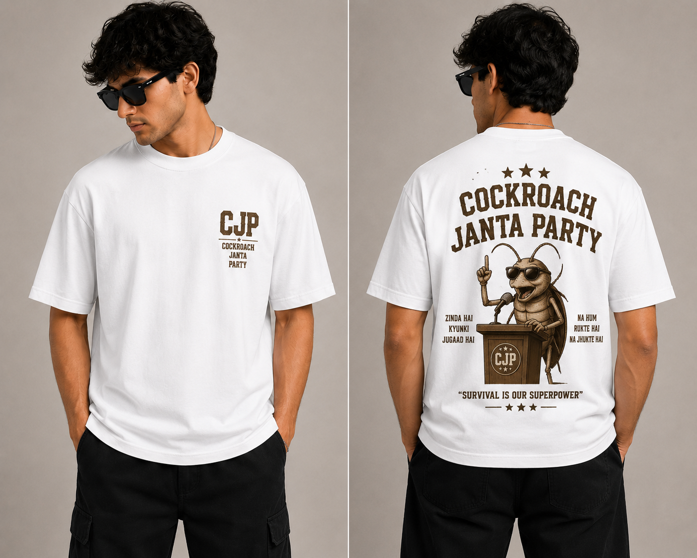 Cockroach Janta Party Classic Tee — White